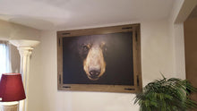 Load image into Gallery viewer, Extra Large 70” x 50.5” x.75” Northern Themed Framed Bear Canvas Picture.........(in stock!)
